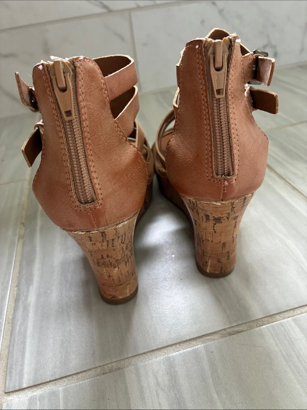 Women's Tan Wedge Sandals
